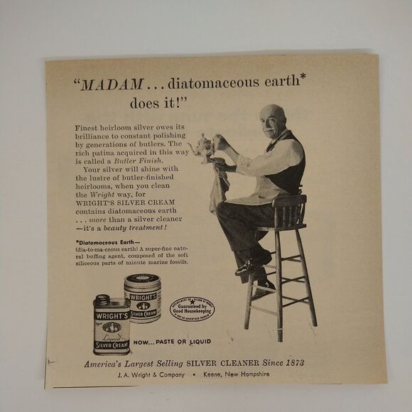 1958 Wrights Silver Cream Cleaner Vtg Magazine Print Ad Butler Polishing MCM - Picture 4 of 4